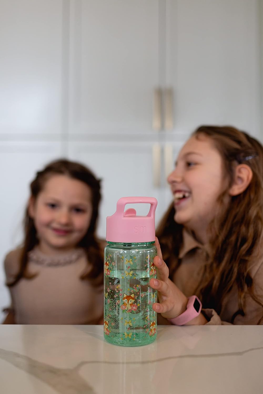Kids Water Bottle Plastic BPA-Free Tritan Cup with Leak Proof Straw Lid 12oz B27026