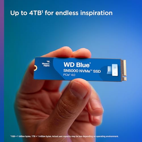 500GB WD Blue SN580 NVMe Internal Solid State Drive SSD - Gen4 x4 PCIe 16Gb/s, M.2 2280 Z840100