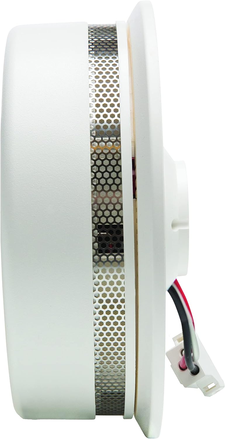 Wireless Hardwired Smoke Detector with 10-Year Battery Backup and Photoelectric Sensor V533747