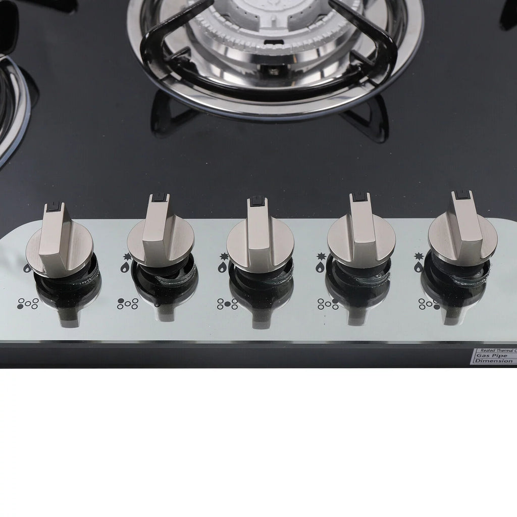 30" 5 Burner Gas Cooktop with Tempered Glass P8046