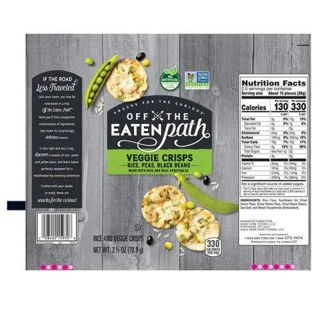 Sea Salt Veggie Crisps, 2.5 oz (Case of 24) D697976