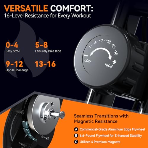 5 IN 1 Foldable Exercise Bike with 16-Level Magnetic Resistance F947