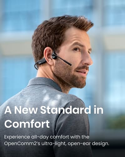 Open-Ear Bone Conduction Wireless Bluetooth Computer Headset with Noise Canceling Mic J75262