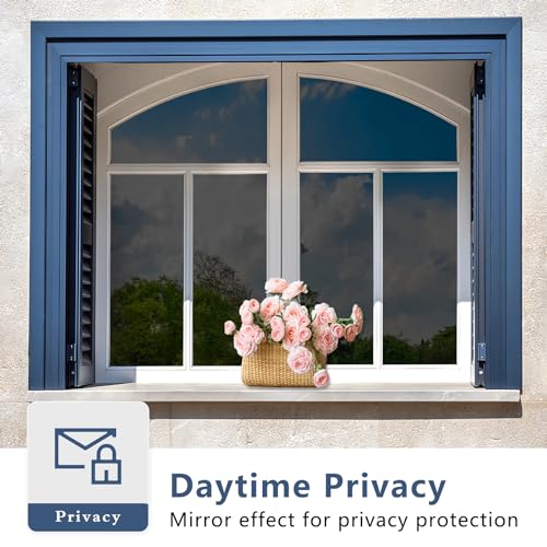 Black 23.62Inch X 13.1Feet Window Privacy Film R537