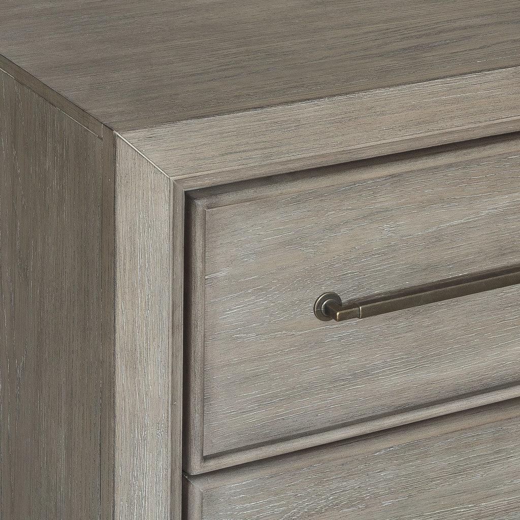 Gray Wood Queen Bedroom Set with Dresser, Mirror, Nightstand, and Chest M89105