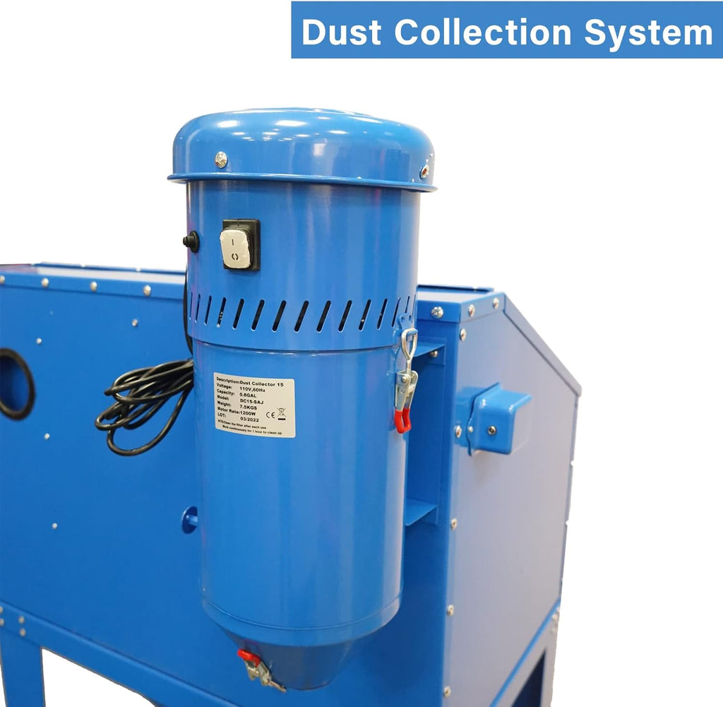 90 Gallon Sandblasting Cabinet with Dust Collection F631