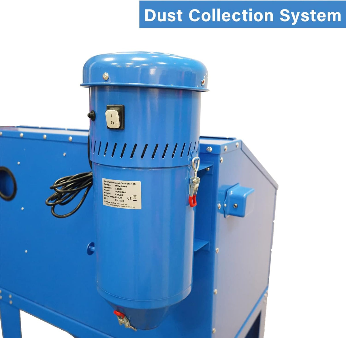 90 Gallon Sandblasting Cabinet with Dust Collection F631
