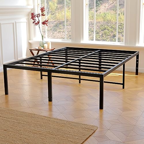 Black 18 Inch Tall Cal King Metal Platform Bed Frame M60372