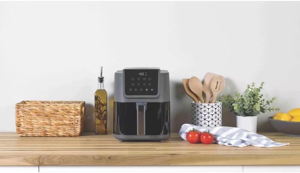 4-in-1 5qt Compact Air Fryer with Digital Touchscreen E235020