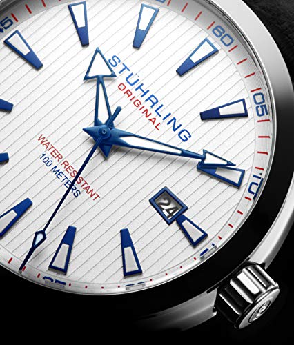 Analog Dial Date Calfskin Leather Band Dress Watch O39209