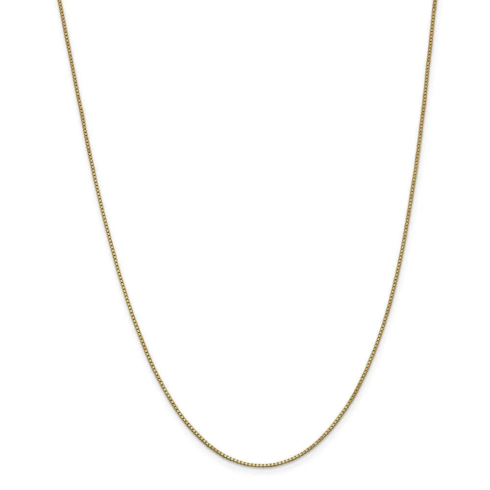 14kt Yellow Gold 1mm Box Chain 20 inch Lobster Clasp M922