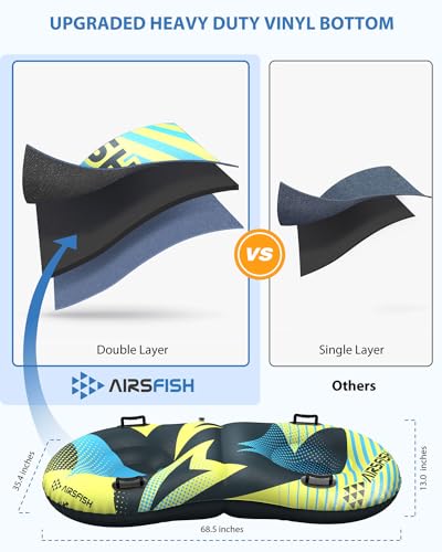 Inflatable Snow Sled with Towable Leash H9485