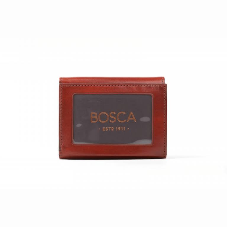 Dark Brown Leather Trifold ID Wallet O178820