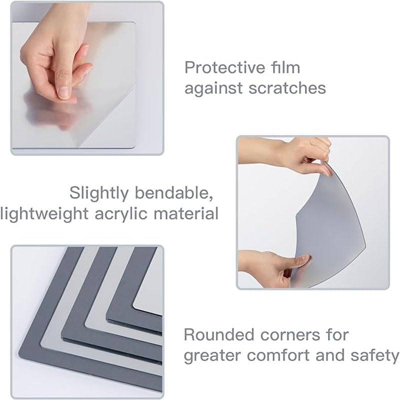 20x20cm Self Adhesive Flexible Mirror Sheet U349342