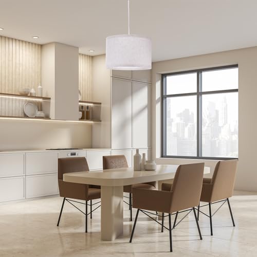 15Ft Rope Cord Hanging Lamp Fixture with On/Off Switch, White C340