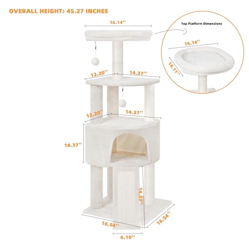 Grey Cat Tree with Scratching Post K1920