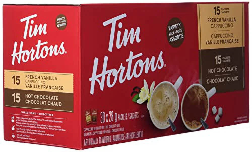 30x28g Hot Chocolate Assorted Variety, French Vanilla & Cappuccino P8770