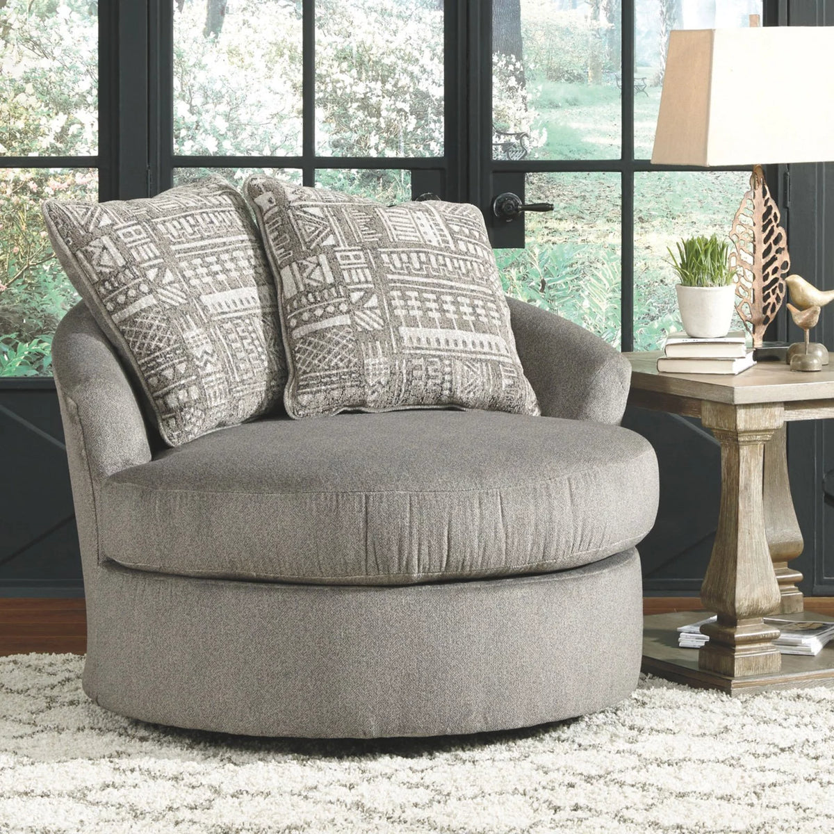 Swivel Accent Chair in Ash X31737