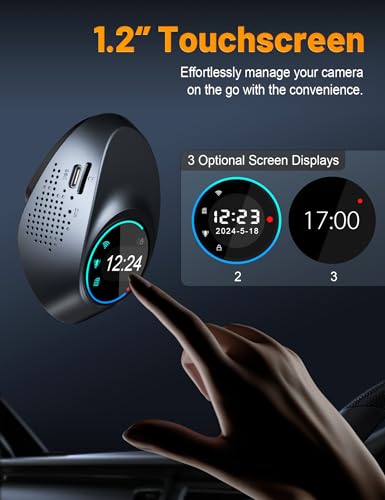 4K Dash Cam with Touch Screen, Built-in 5G WiFi, 64GB Card, Night Vision, Loop Recording U452363