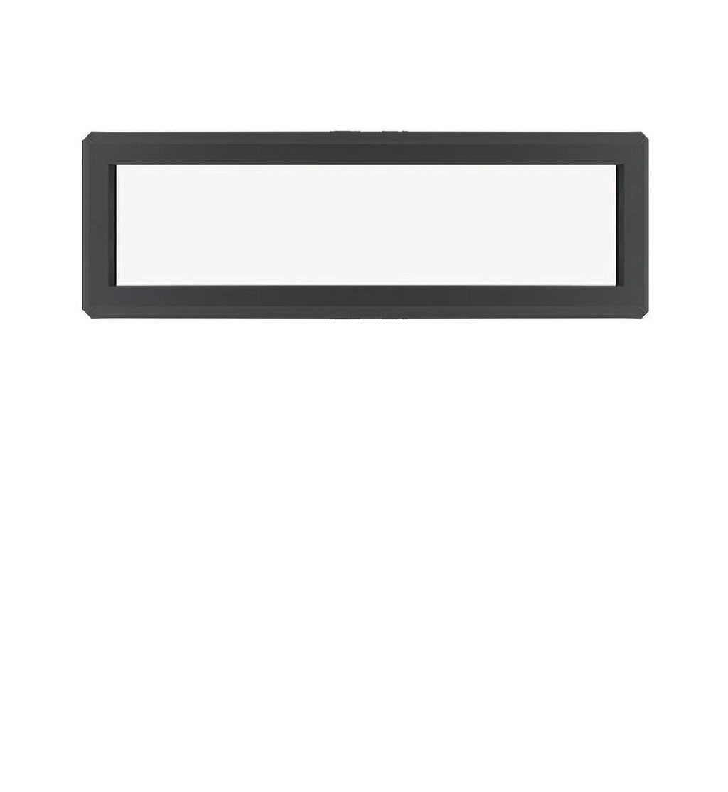 Black Vinyl Transom Window 36" x 12" Low-E Tempered Glass Argon Gas Window L557121