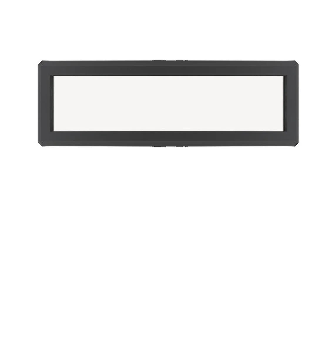 Black Vinyl Transom Window 36" x 12" Low-E Tempered Glass Argon Gas Window L557121