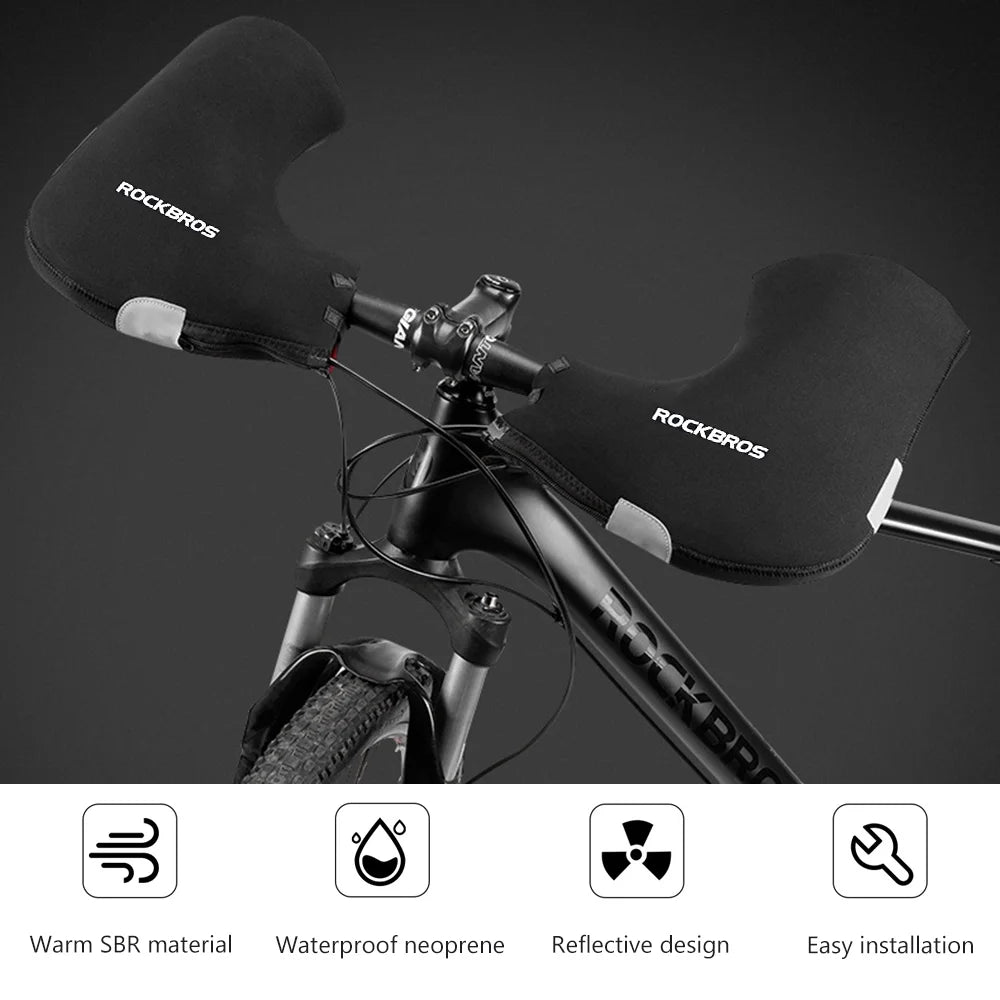 Windproof Water Resistant Neoprene Handlebar Mittens O19198