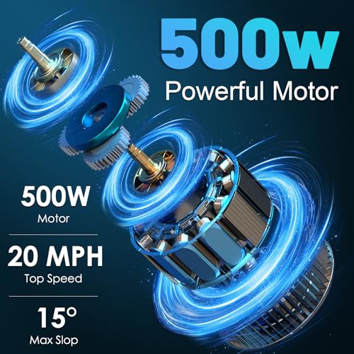 E Bike Electric Bike 500W Motor, Folding Ebike 14" 48V 10Ah Removable Battery W4754