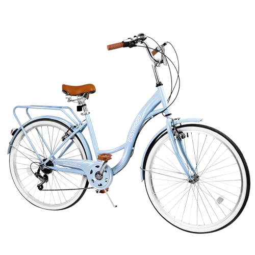 Pink & Blue 26 Inch 7 Speed Beach Cruiser Bike I846