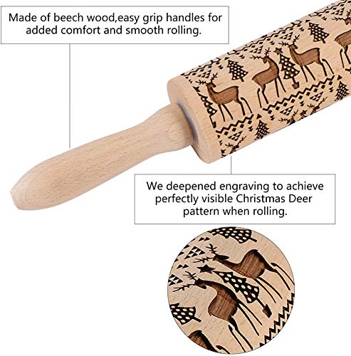 Christmas Wooden Rolling Pins L951543