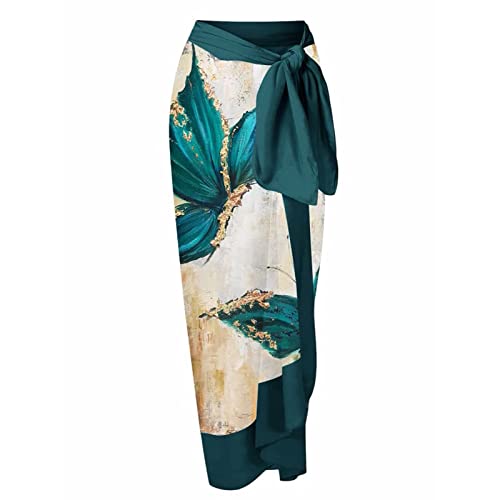 Floral Print Bikini Set One Piece Swimsuit with Beach Cover up Wrap Skirt Two Piece Bathing Suit G7485