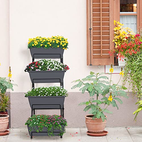 Brick Red 4 Tier Raised Garden Bed S259
