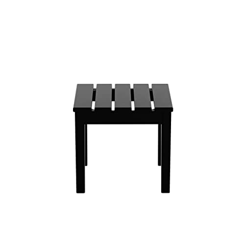 Black 18" HDPE Outdoor Side Table V529604