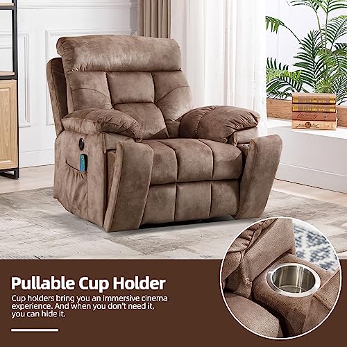 Camel Large Power Lift Recliner Chair with Massage and Heat M111611