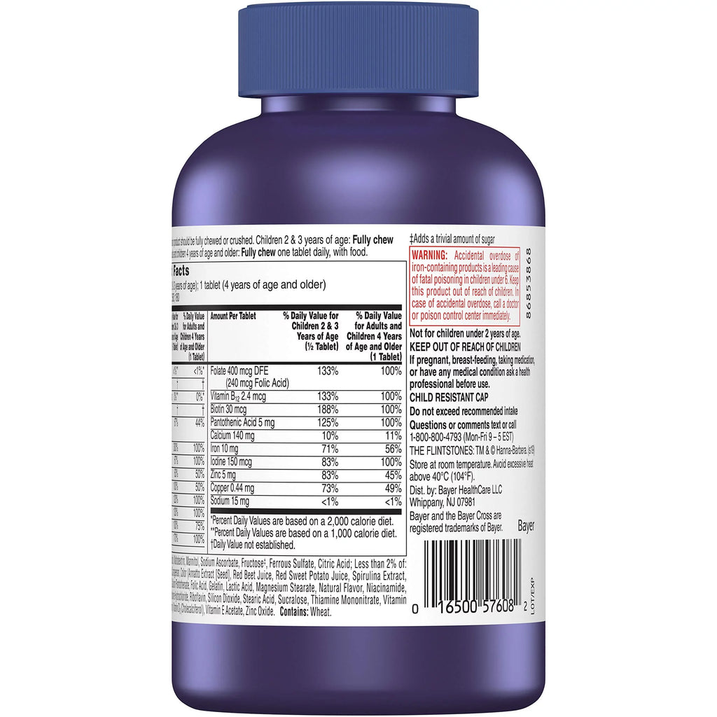 Chewable Multivitamin for Kids with Iron, Calcium, Vitamin C, Vitamin D, 180ct L2159
