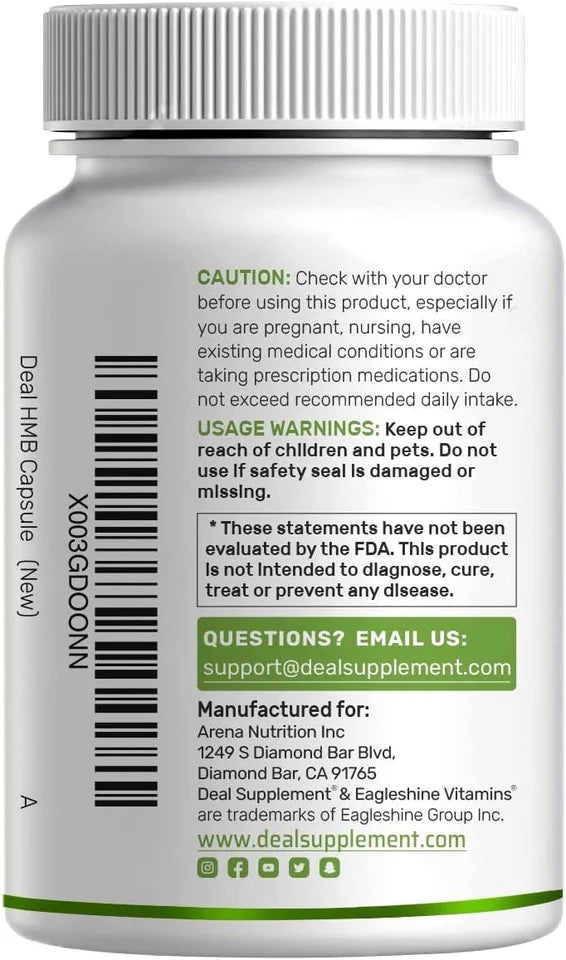 HMB 1000mg 300 Capsules D383626