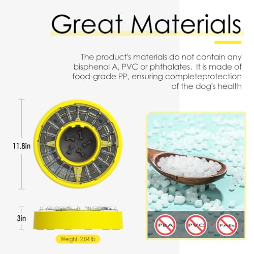 Yellow Dog Puzzle Slow Feeder Bowl J73414