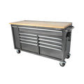 Metallic Silver 10-Drawer Tool Chest Mobile Workbench P81499