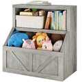 Wooden Kids Bookshelf and Toy Storage M99245
