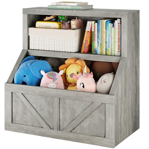 Wooden Kids Bookshelf and Toy Storage M99245