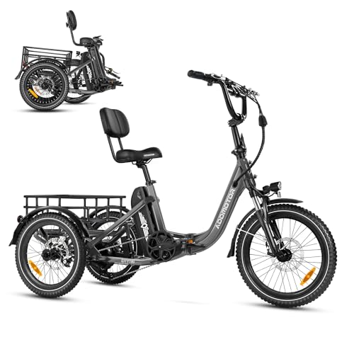 Folding Electric Tricycle, 750W, 48V 20Ah, 3 Wheel, Step Through, Parking Brake, Rear Motor & Differential K369