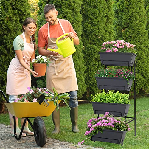 Brick Red 4 Tier Raised Garden Bed S259