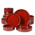 Amber Terracotta Reactive Glaze Dinnerware Set, Service for Four (16pcs) Z441293