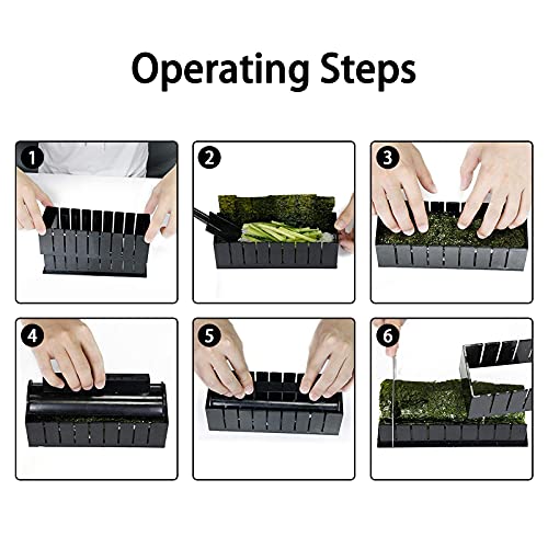 12pcs Sushi Maker Plastic Moulds Set E492
