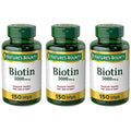 5000 mcg Biotin Vitamin Supplement Softgels Pack of 3 B65218
