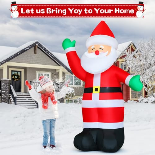 8.8 FT Waving Christmas Inflatables Santa Claus U3504