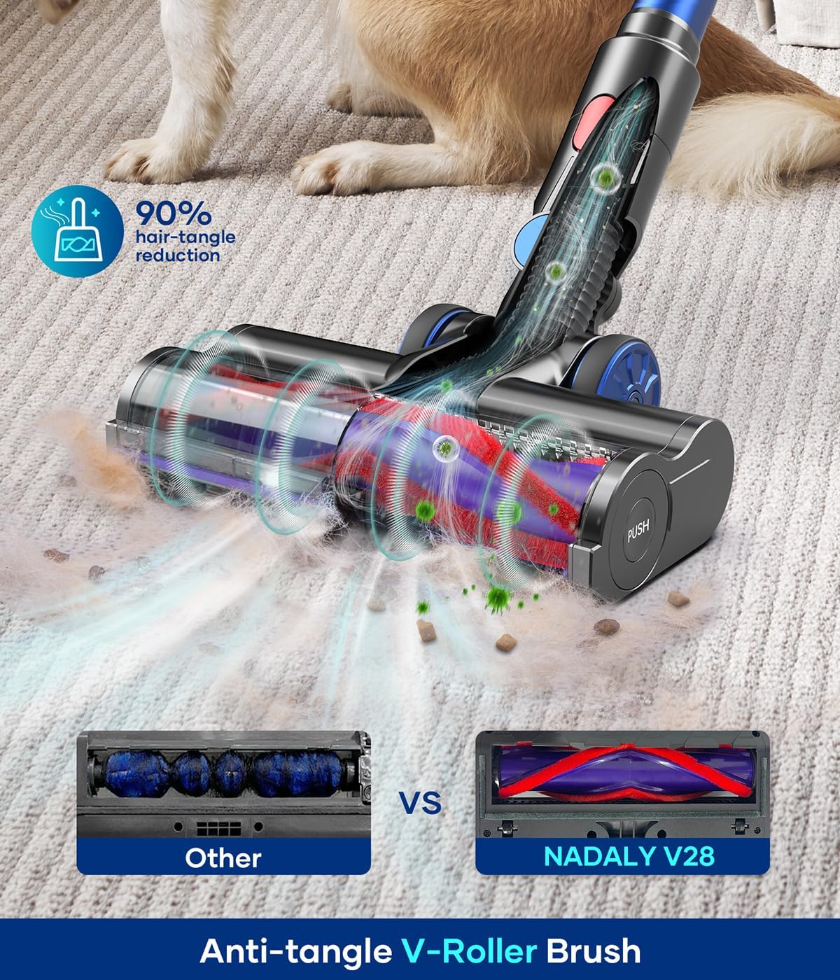 Cordless Stick Vacuum Cleaner with Touch Screen U317