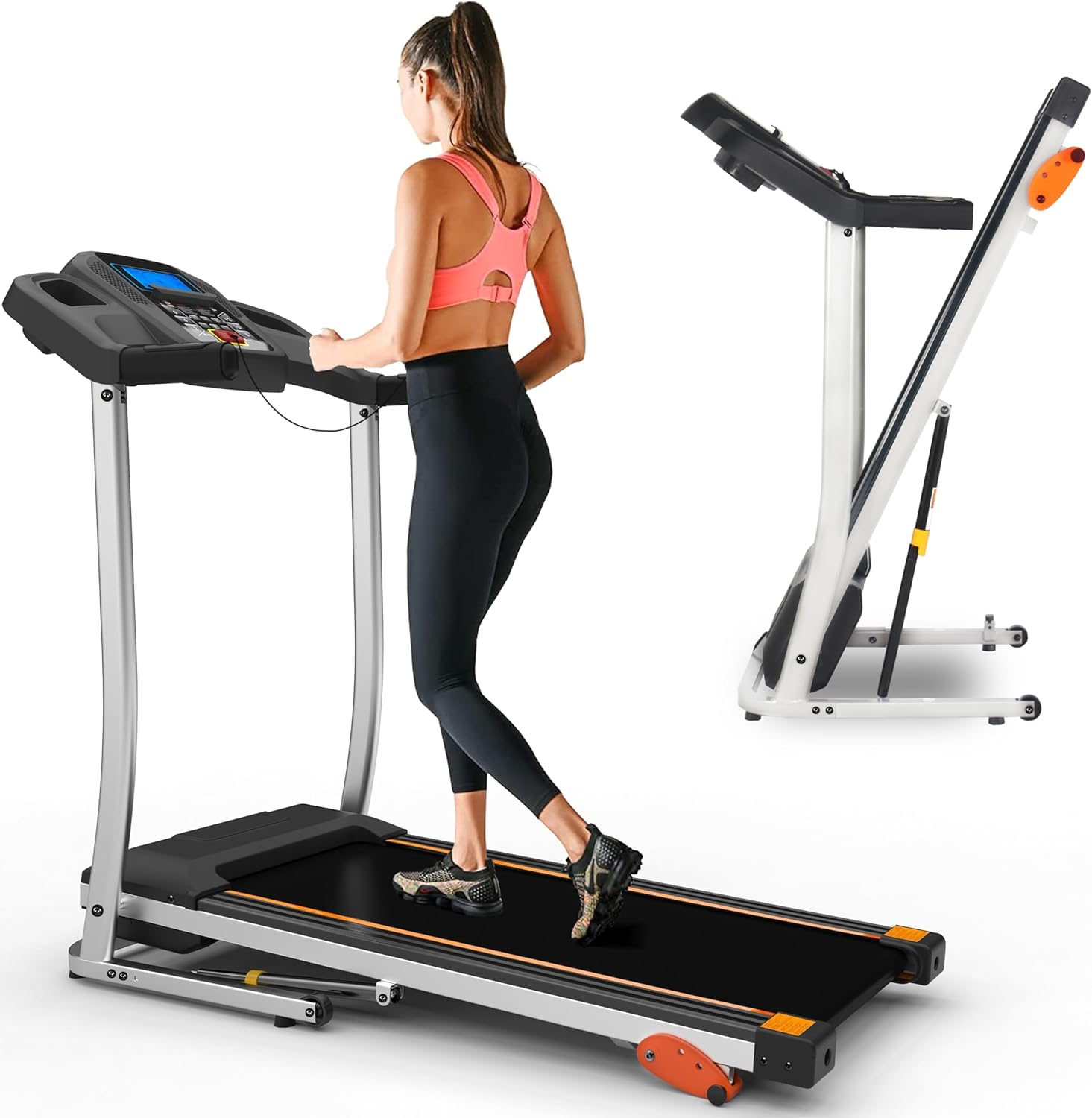 2.5hp Folding Treadmill Black G56965