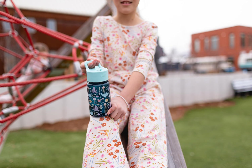 Kids Water Bottle Plastic BPA-Free Tritan Cup with Leak Proof Straw Lid 12oz B27026