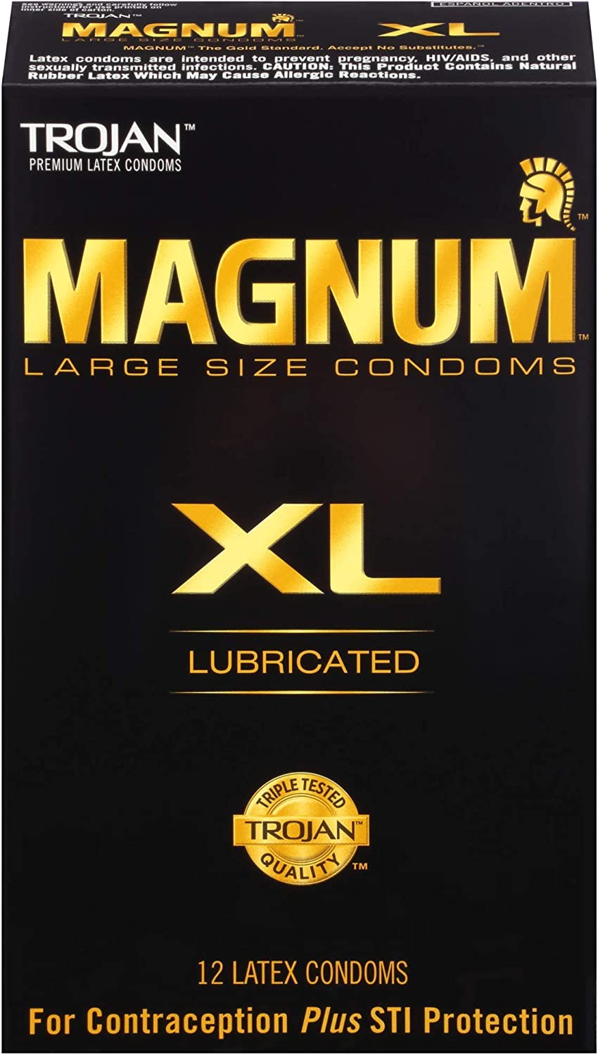Magnum XL Lubricated Latex Condoms 12 Each S720