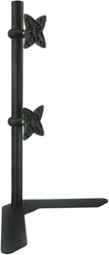 Dual Monitor Stand Vertical Stack Free Standing Desk Mount Adjustable Height Black J44562